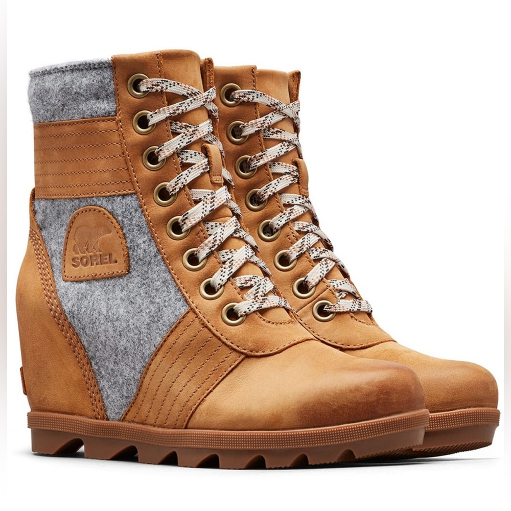 Sorel Women's Lexie Wedge Casual Boots - Ash Brown size 7.5